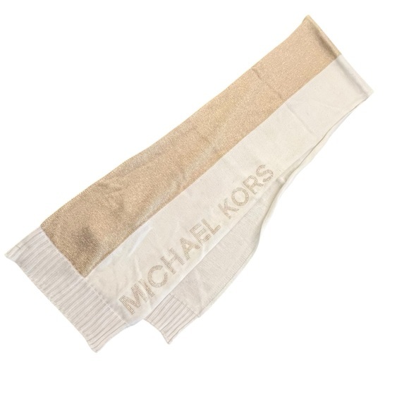 Michael Kors Gold and Cream‎ Scarf - Picture 1 of 10